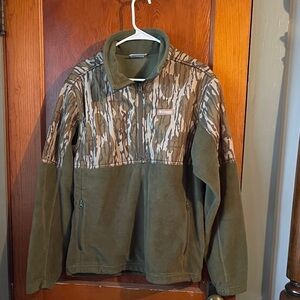 Men's Mossy Oak BottomLand Camo Fleece Quarter Zip